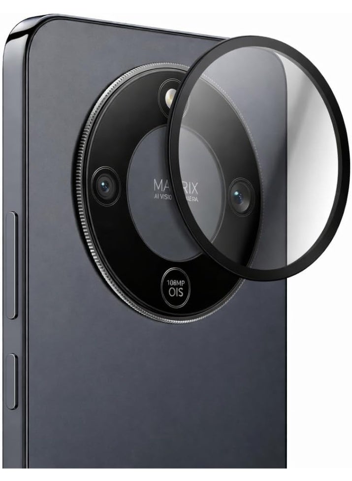 واقي عدسة الكاميرا لملحقات هاتف Honor X9d، غطاء حماية للكاميرا بحلقة معدنية وزجاج مقوى بدرجة صلابة 9H، متوافق مع أغلفة الحماية، مقاوم للخدش (أسود)